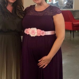 Plum maternity dress
